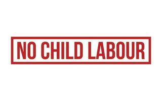 No Child Labour Rubber Stamp Seal Vector