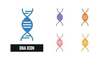 Flat Dna Icon Symbol Vector Illustration