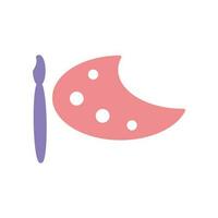 Flat Color plate Icon Symbol Vector Illustration