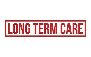 Red Long Term Care Rubber Stamp Seal Vector