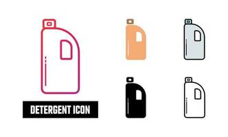 Detergent Icon Set Vector Illustration
