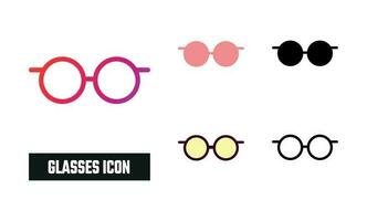 Glasses Icon Set Vector Illustration