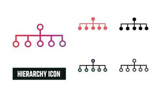 Hierarchy Icon Set Vector Illustration