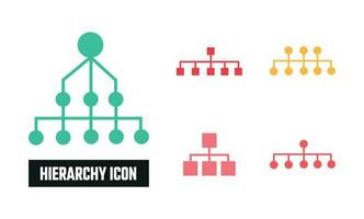 Flat Hierarchy Icon Symbol Vector Illustration