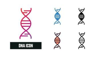 Dna Icon Set Vector Illustration