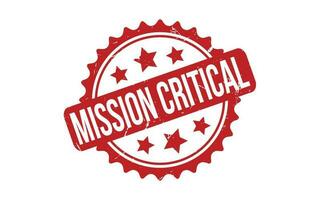 Red Mission Critical Rubber Stamp Seal Vector