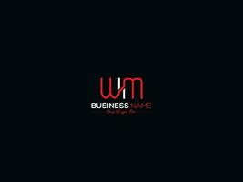 Modern Wm Logo Letter, initial Business Wm mw Logo Icon Vector