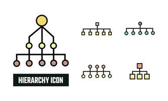 Hierarchy Icon Vector Illustration. Hierarchy Lineal Color Icon