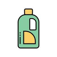 detergente icono vector ilustración. detergente lineal color icono