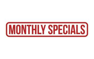 Monthly Specials rubber grunge stamp seal vector