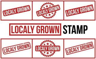 Localy Grown rubber grunge stamp seal vector