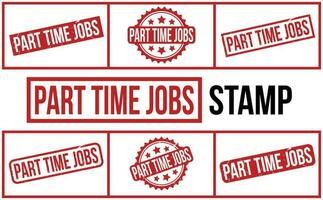 Time Jobs Rubber Stamp set Part Vector