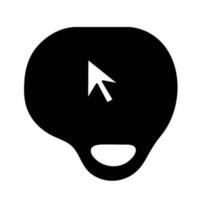 ratón almohadilla negro y blanco vector icono silueta aislado en blanco cuadrado antecedentes. sencillo plano resumido icono con minimalista estilo.