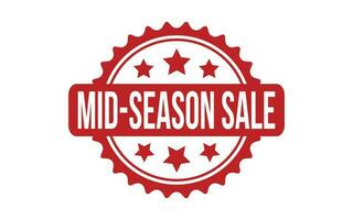 Mid Season Sale Rubber Stamp Seal Vector