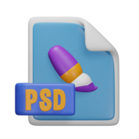 PSD file 3d render cute icon illustration folder file format png