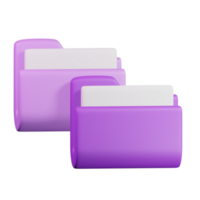 copy folder 3d render cute icon illustration folder file format png