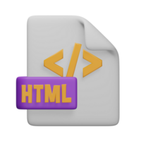 HTML 3d render cute icon illustration folder file format png