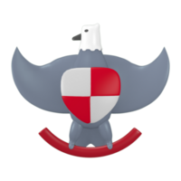 garuda pancasila 3d render cute icon with the theme of independence Indonesia png