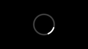 Circle Loading icon loop Loading Icon with a 60fps black background. video