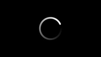 cercle chargement animation - Animé chargement icône avec une 60 ips noir Contexte. video