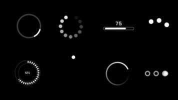 Status Bar Animation Pack with loading signal Status Bar and Circles with Speed and Style. Used for presenting and composing clips. video