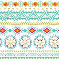 vector tribal étnico sin costura modelo en brillante rosado naranja colores azteca geométrico antecedentes. mexicano ornamento textura nativo americano tradicional diseño gente geométrico impresión para fondo de pantalla envolver paño