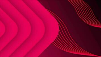 Dark pink color 3d wavy element background video