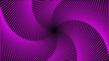 Pink hexagonal element rotating in spiral pattern background video
