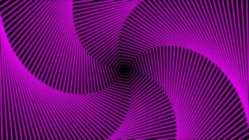 Pink hexagonal element rotating in spiral pattern background video