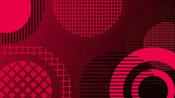 Dark Pink color multiple circular shapes element background video