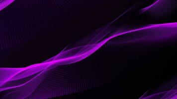 purple color wavy pattern particles background video