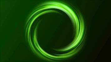 Animated green color rotating circular fading element, video