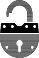 Open padlock or lock icon vector