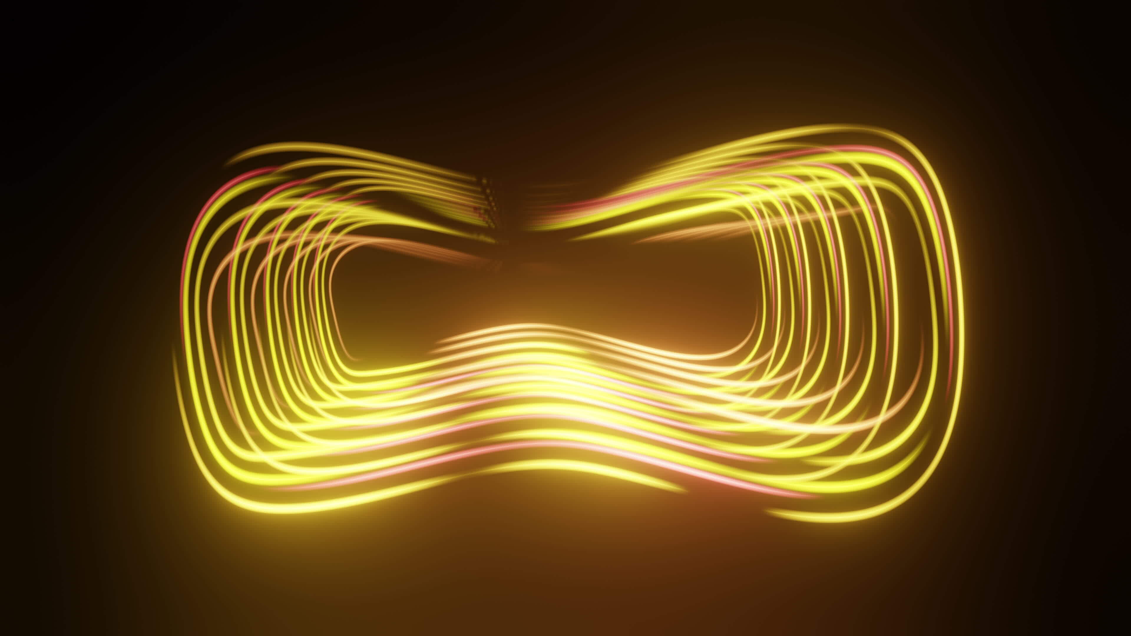 orange red light streaks, bright neon rays, black stage screen