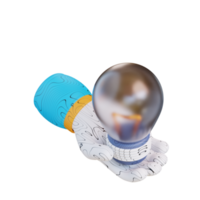 3d Illustration von Hand halten Lampe Idee png