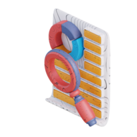 3D-illustration av dataanalys png