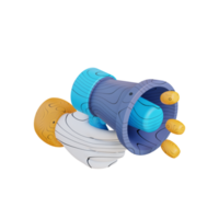 3d illustration of hand holding megaphone png