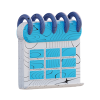 3d Illustration Geschäft Kalender png