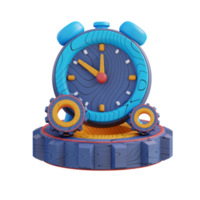 3d ilustración de hora administración png