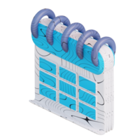 3d Illustration Geschäft Kalender png