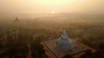 Aerial View drone 4k footage Of Ruwanwelisaya Stupa In Anuradhapura, Sri Lanka video