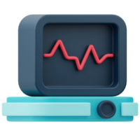 ecg monitor remédio 3d ilustração png