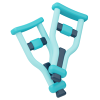 Crutches Medicine 3D Illustration png