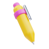 stylo papeterie, 3d illustration png