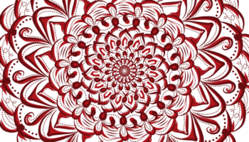 Illustration of a red and shadowed mandala motif background png