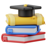 3d illustration of graduation study png