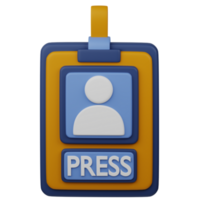 3d illustration of press id png