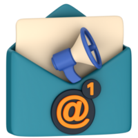 3d Symbol Illustration Email Marketing png