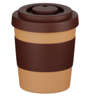 3D Illustration of coffee cup png