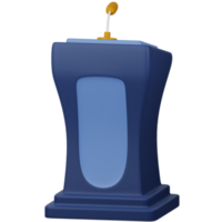 3d illustration of speech podium png